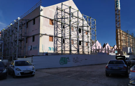 contenção de fachada obras públicas