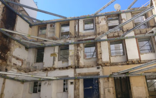 contenção de fachada systema vertical