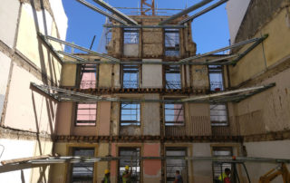 contenção de fachadas obra